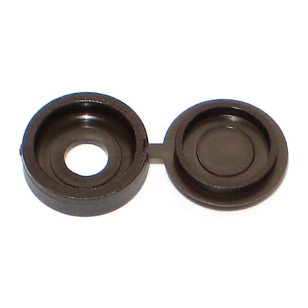 Midwest Fastener Folding Screw Cap, #8 - #10 Dia, Brown, Nylon 15 PK 32784